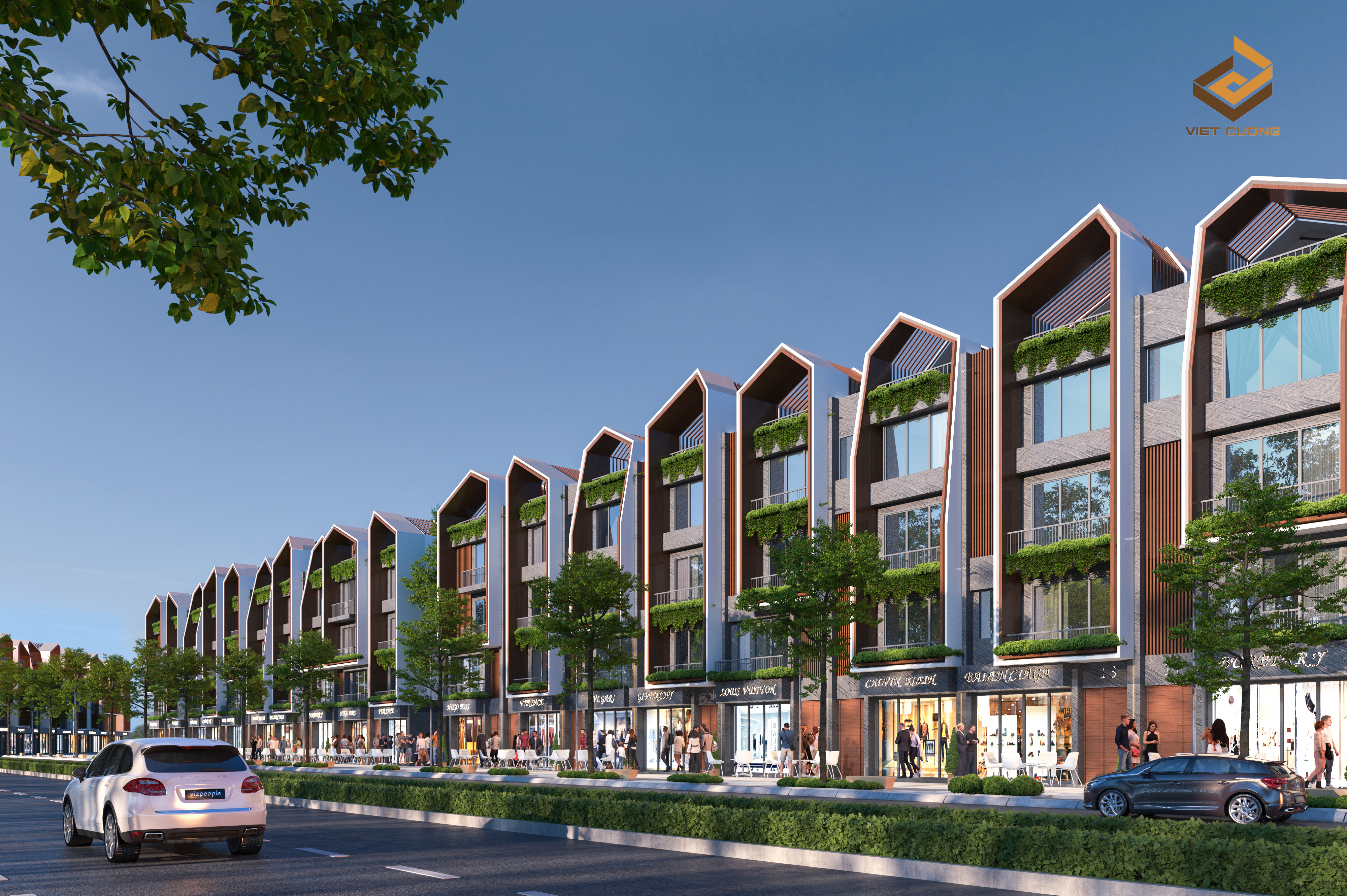 Khu đô thị Việt Cường Sunshine được quy hoạch nằm trên trục đường rộng 65,5m với 2 tuyến phố mặt tiền kéo dài 2,7km.